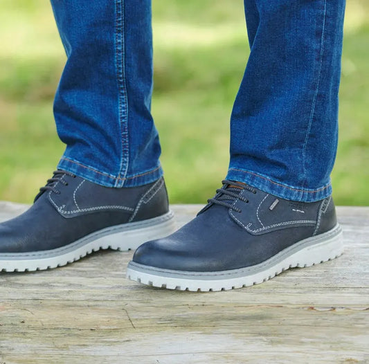 Josef Seibel Men's Erroll 50 Leather Casual Shoes Indigo Blue Combi