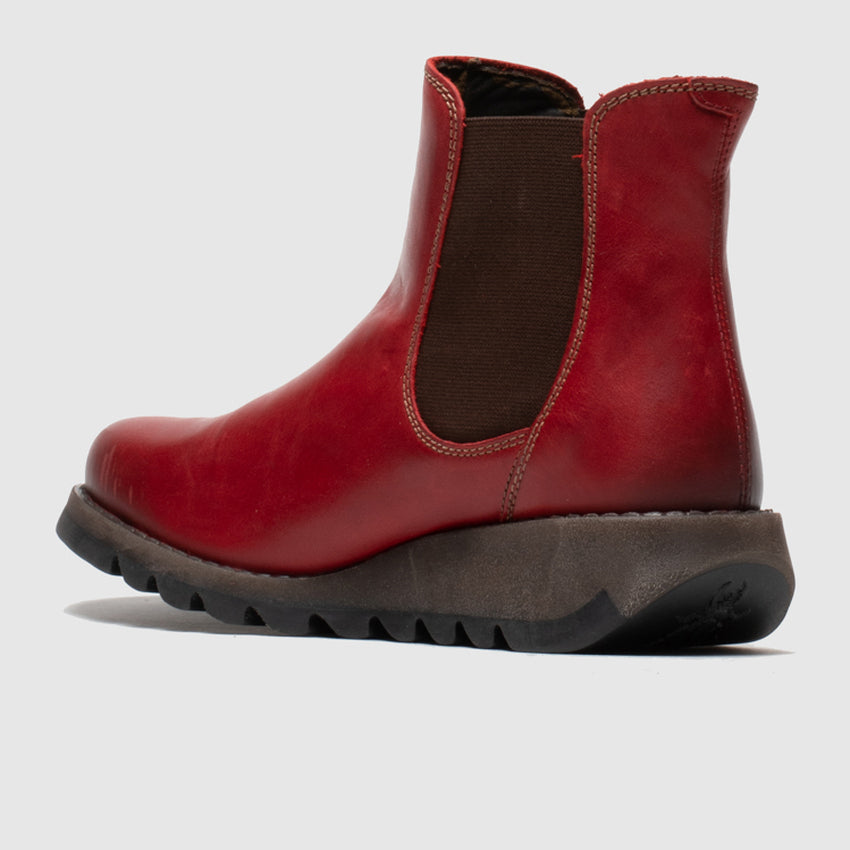 Fly London Women's Salv Chelsea Ankle Boots Red