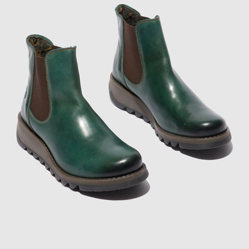 Fly London Women's SALV195FLY Chelsea Ankle Boots Petrol Green