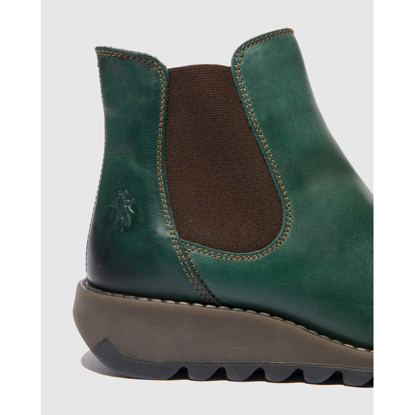 Fly London Women's SALV195FLY Chelsea Ankle Boots Petrol Green
