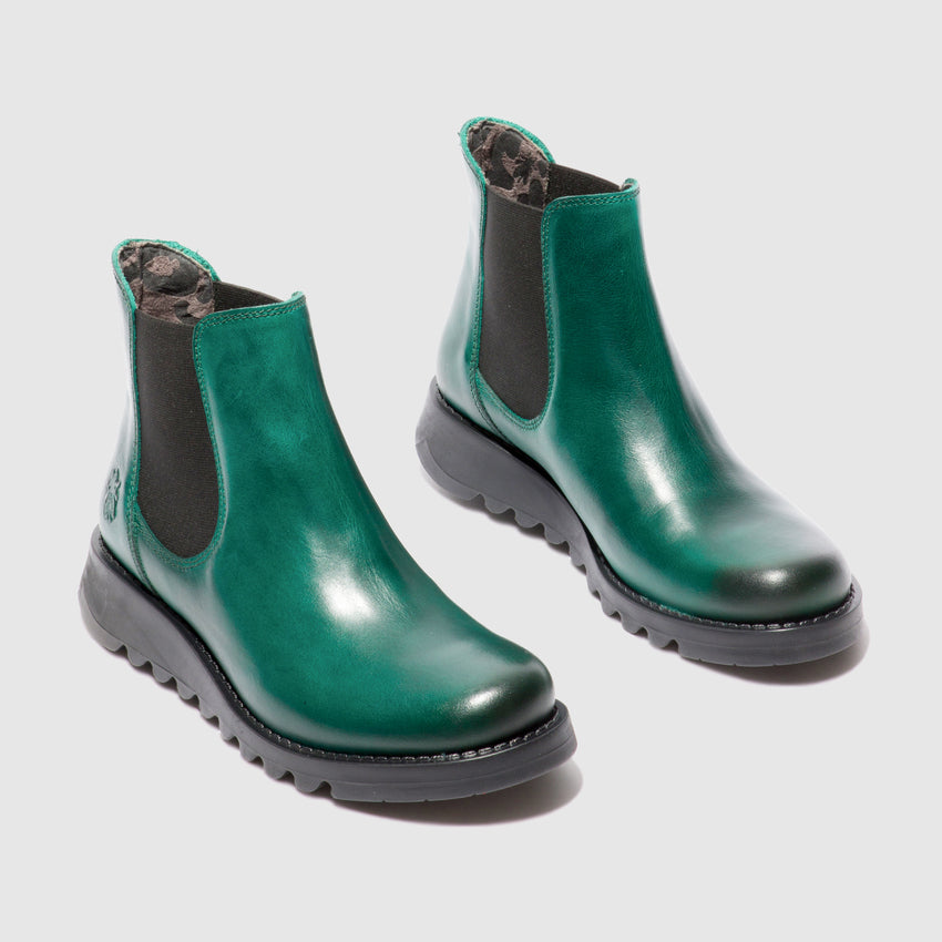 Fly London Women's Salv Chelsea Ankle Boots Shamrock Green