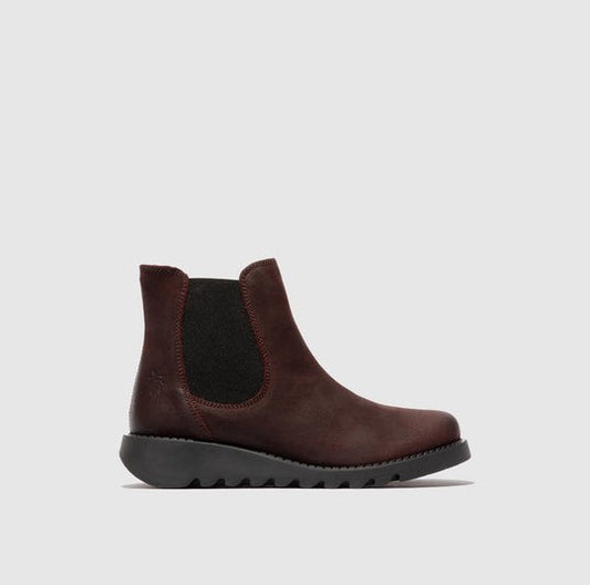 Fly London Women's SALV195FLY Chelsea Ankle Boots Burgundy
