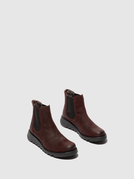 Fly London Women's SALV195FLY Chelsea Ankle Boots Burgundy