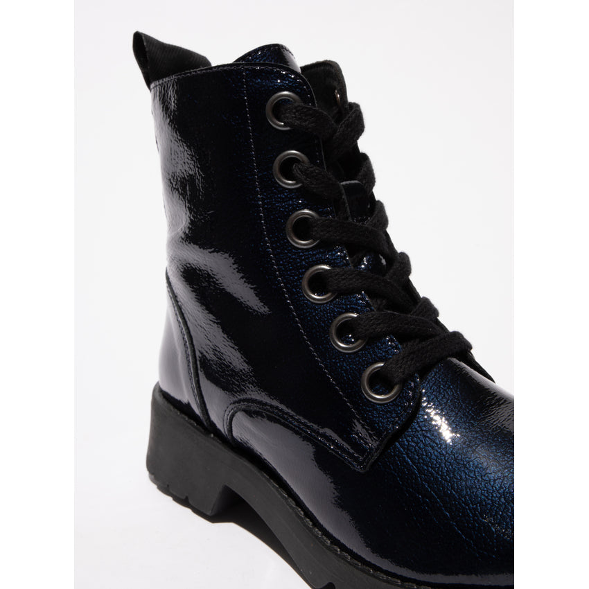 Fly London Women's RAGI539FLY Lace-Up Ankle Boots Navy Blue