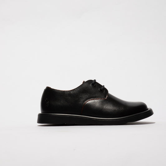 Fly London Women's TENI120FLY Leather Lace-Up Shoes Black / Red