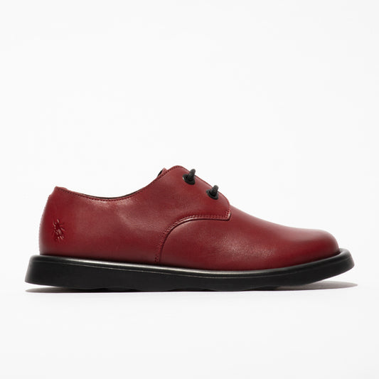 Fly London Women's TENI120FLY Leather Lace-Up Shoes Burgundy