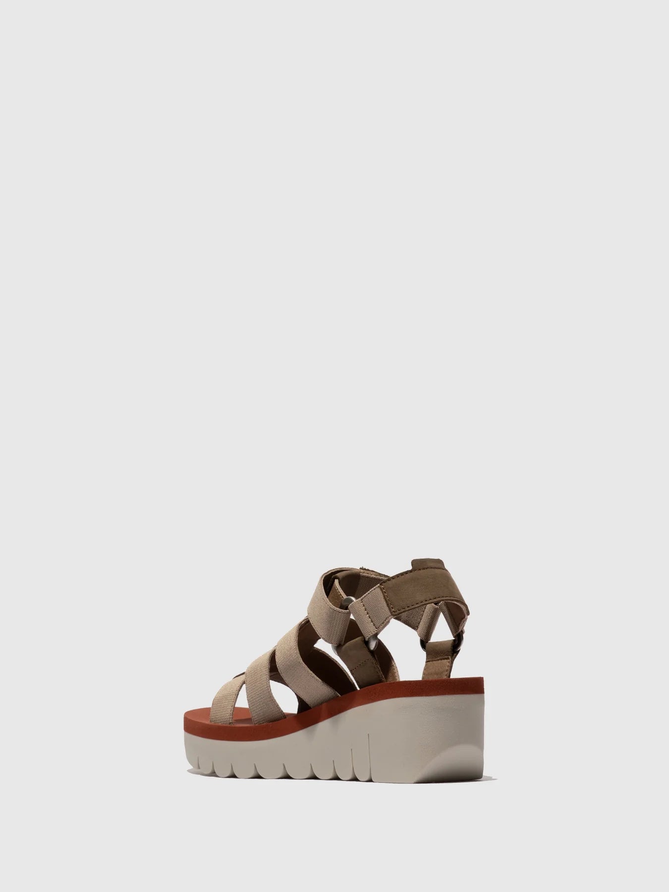 Fly London Women's YOJI198FLY Strap Sandals Military/Beige/Brick