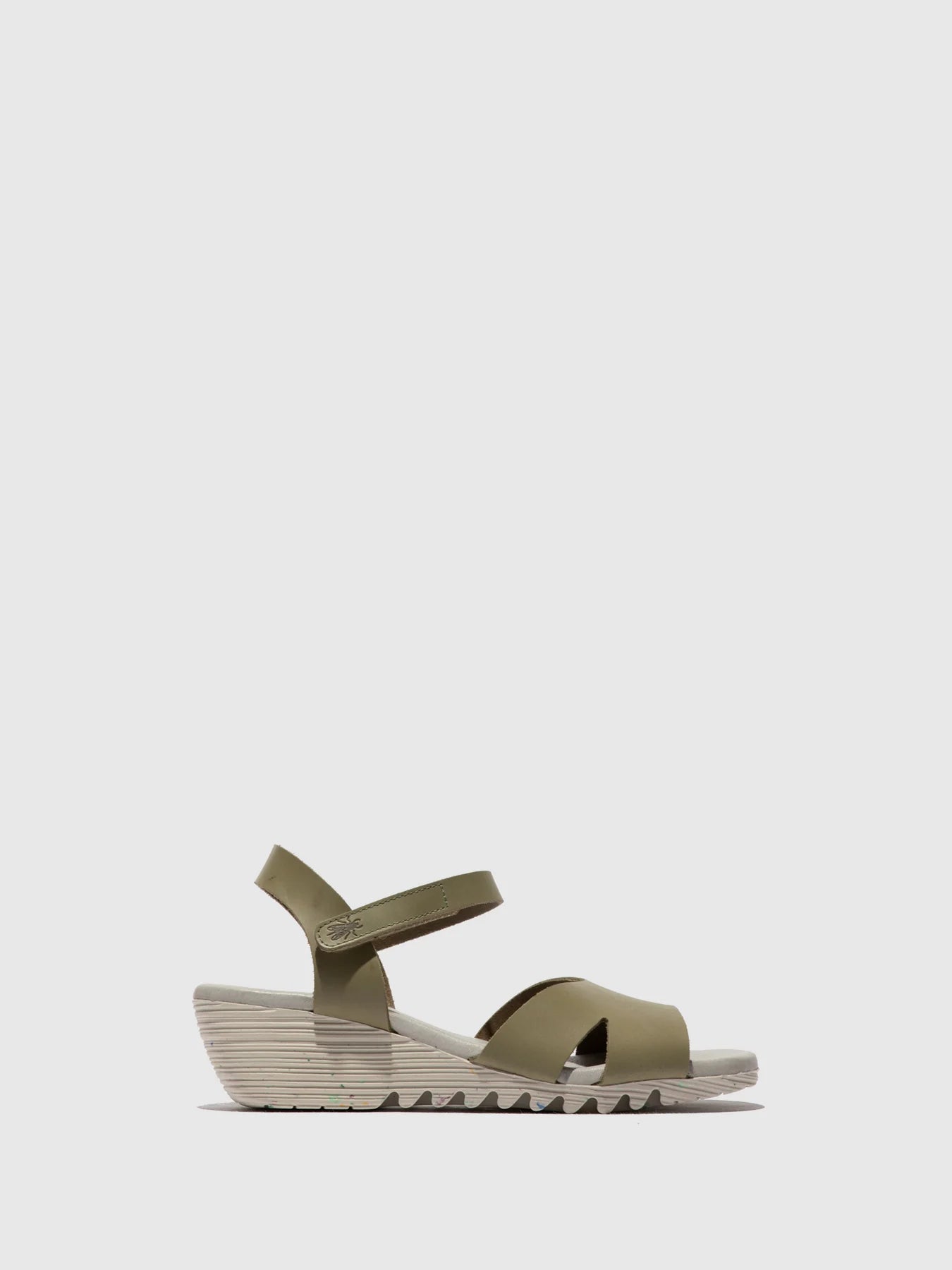 Fly London Women's OLLA446FLY Leather Sling-Back Sandals Smog Green