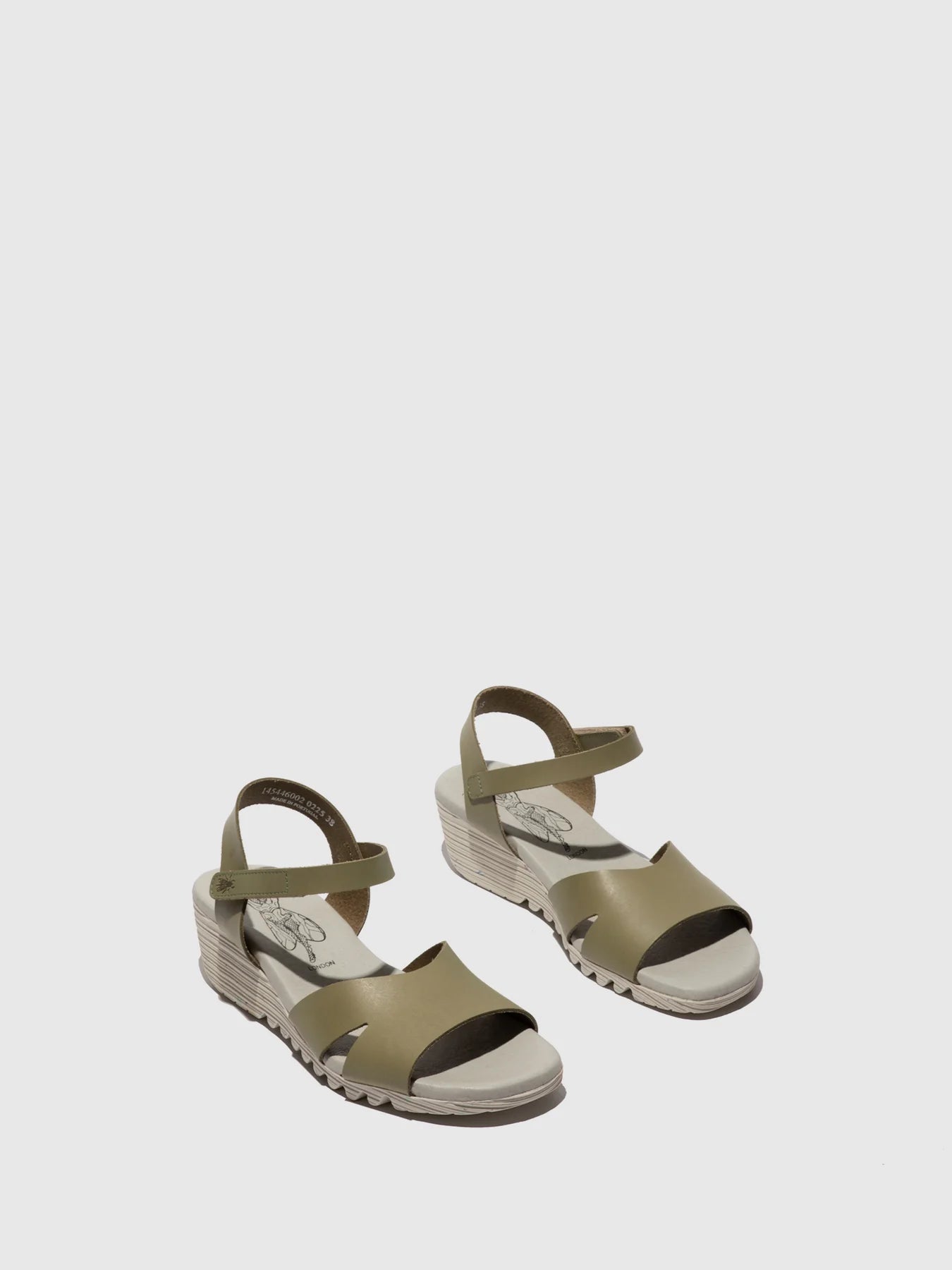 Fly London Women's OLLA446FLY Leather Sling-Back Sandals Smog Green