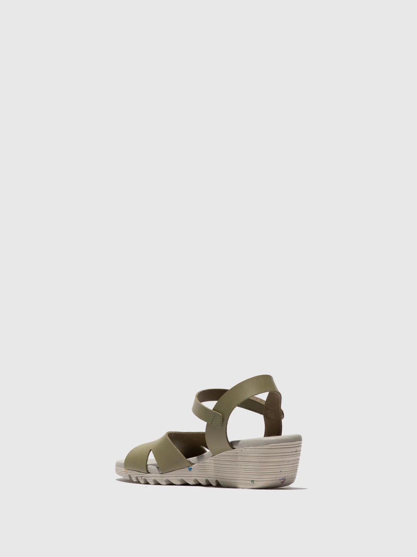 Fly London Women's OLLA446FLY Leather Sling-Back Sandals Smog Green