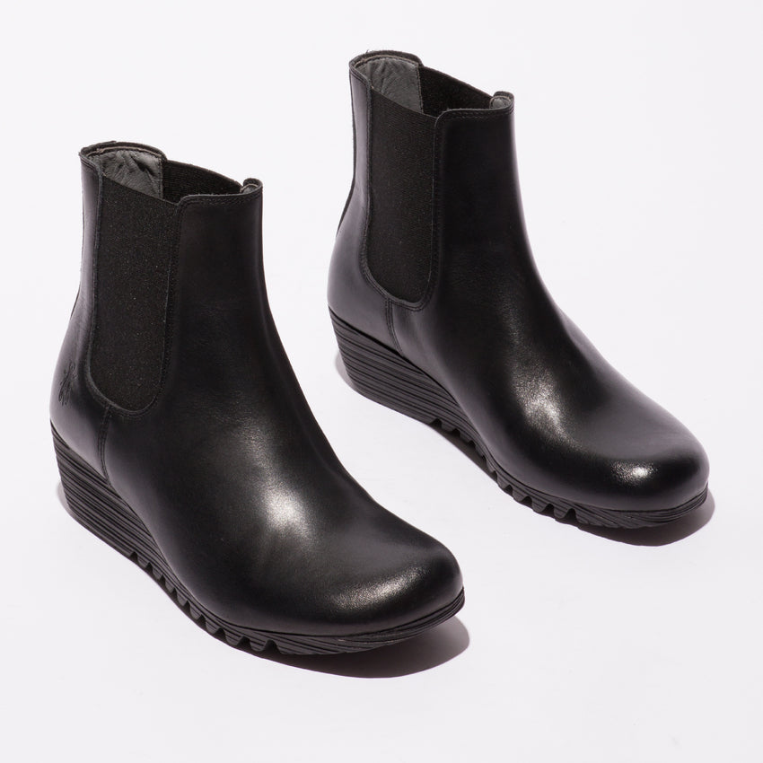 Fly London Women's ORFU396FLY Ankle Wedge Boot - Black