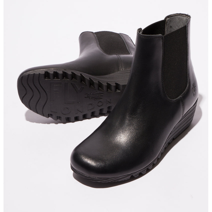 Fly London Women's ORFU396FLY Ankle Wedge Boot - Black
