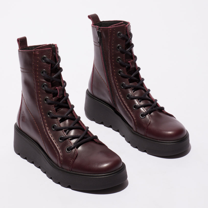 Fly London Women's TERY554FLY Lace Up Ankle Boot - Wine