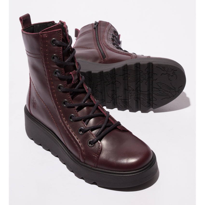 Fly London Women's TERY554FLY Lace Up Ankle Boot - Wine