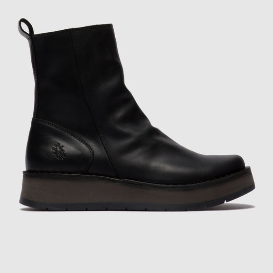 Fly London Women's RENO053FLY Leather Ankle Boots Black