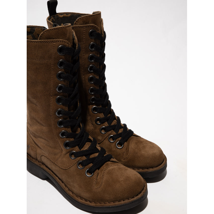 Fly London Women's NOLE176FLY Lace Up Ankle Boot - Beige