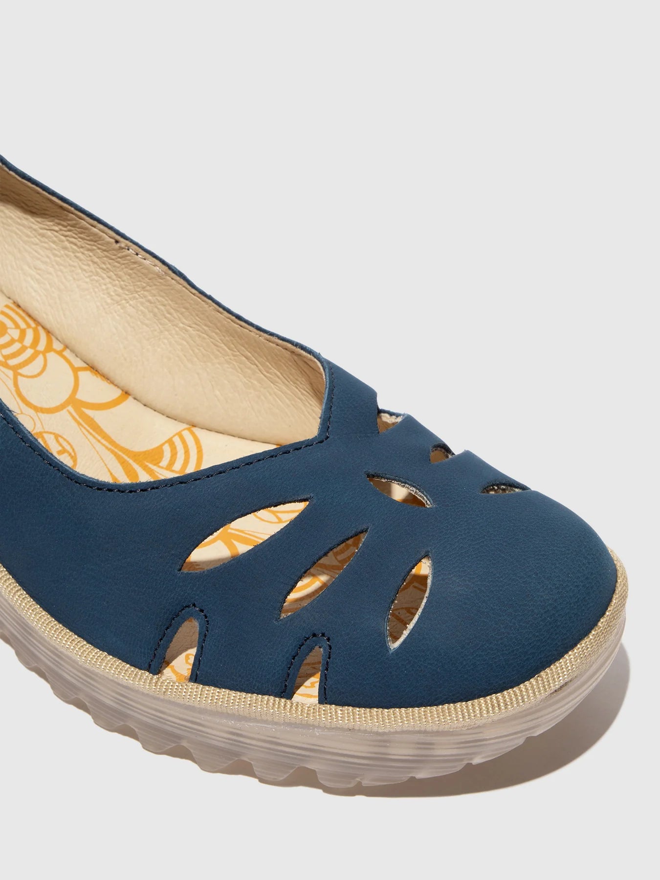 Fly London Women's YUBI480FLY Leather Slip-On Shoes Blue