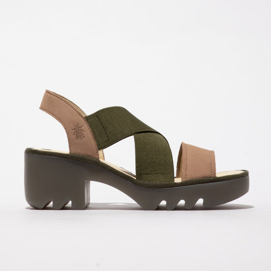 Fly London Women's TAJI502FLY Crossover Sandals Taupe / Khaki