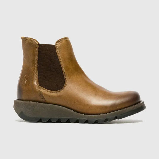Fly London Women's SALV195FLY Chelsea Ankle Boots Camel Beige