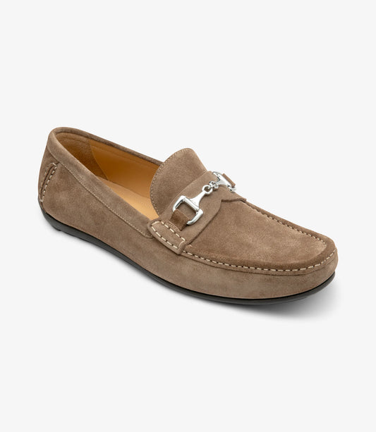Loake Men's Hawthorn Suede Leather Driving Shoes Flint