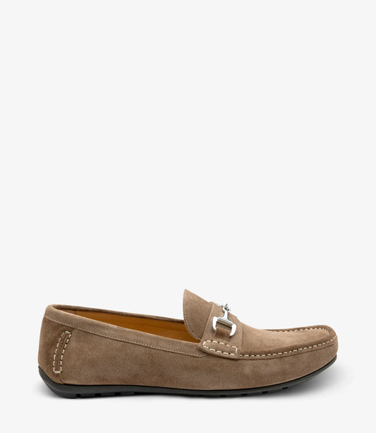 Loake Men's Hawthorn Suede Leather Driving Shoes Flint