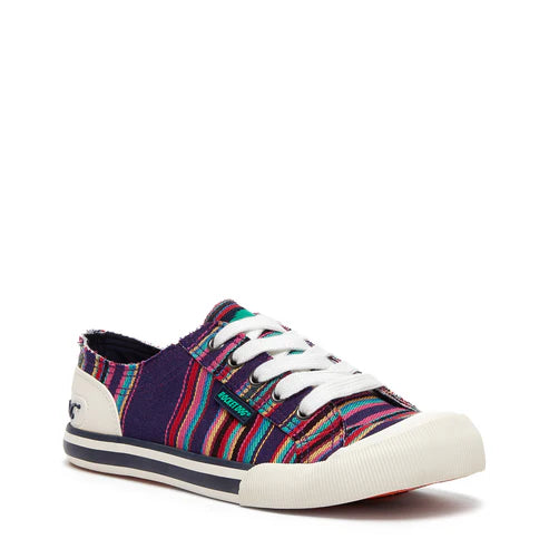 Rocket Dogs Women's 30267 Jazzin Aloe Stripe Sneakers Purple Multi