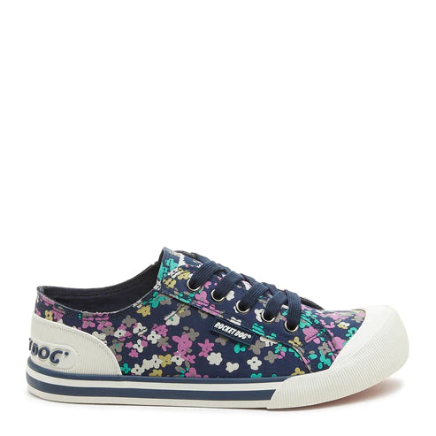 Rocket Dogs Women's 39063 Annie Floral Sneakers Navy Blue