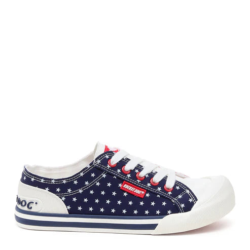 Rocket Dogs Women's 41563 Jazzin Spangle Banner Sneakers Red/Navy