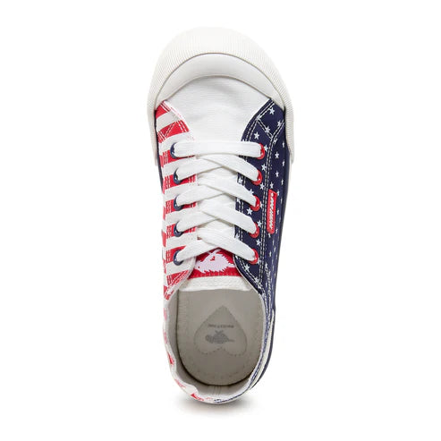 Rocket Dogs Women's 41563 Jazzin Spangle Banner Sneakers Red/Navy