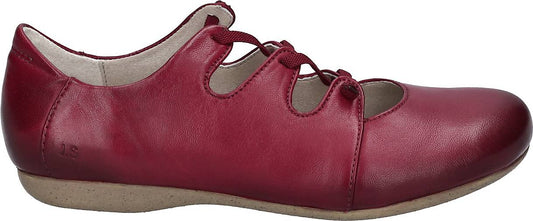 Josef Seibel Women's Fiona 04 Slip-On Leather Lace Up Shoes Berry Red