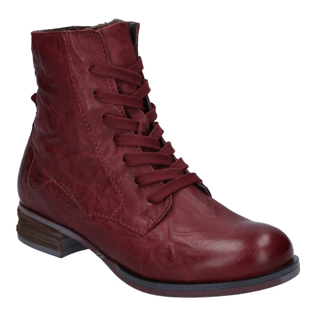 Josef Seibel Women's Sanja 01 Casual Leather Ankle Boots Bordeaux