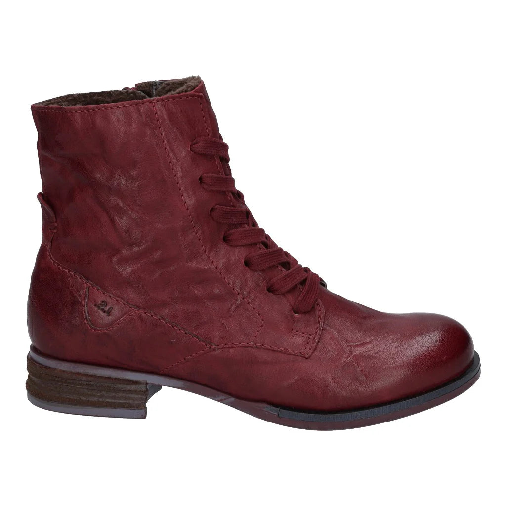 Josef Seibel Women's Sanja 01 Casual Leather Ankle Boots Bordeaux