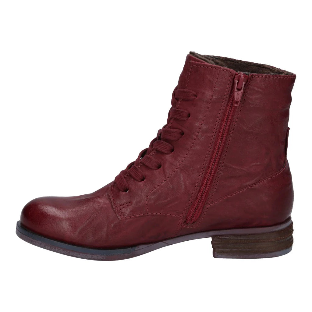 Josef Seibel Women's Sanja 01 Casual Leather Ankle Boots Bordeaux