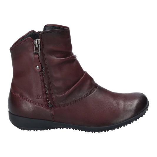 Josef Seibel Women's Naly 24 Leather Ankle Boots Bordo Burgundy