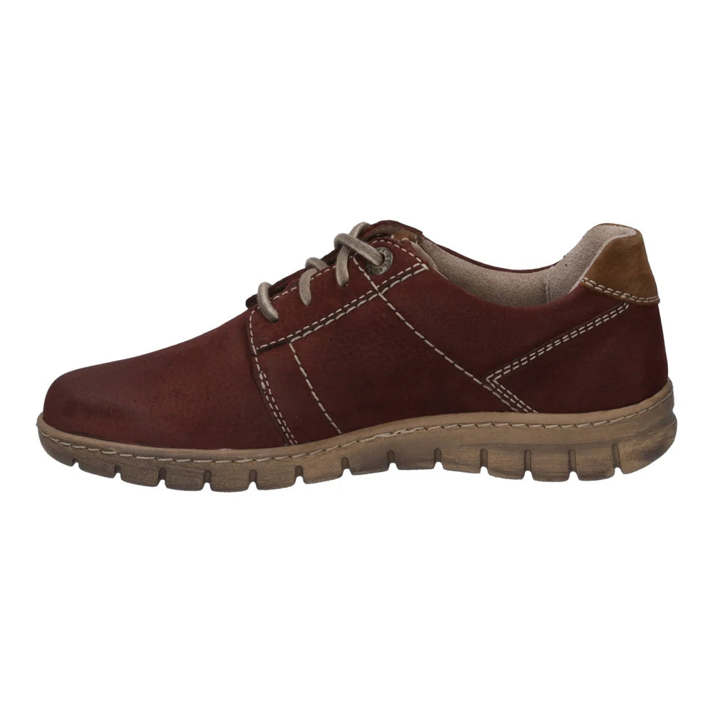 Josef Seibel Women's Steffi 59 Leather Comfort Trainers Bordeaux Combi