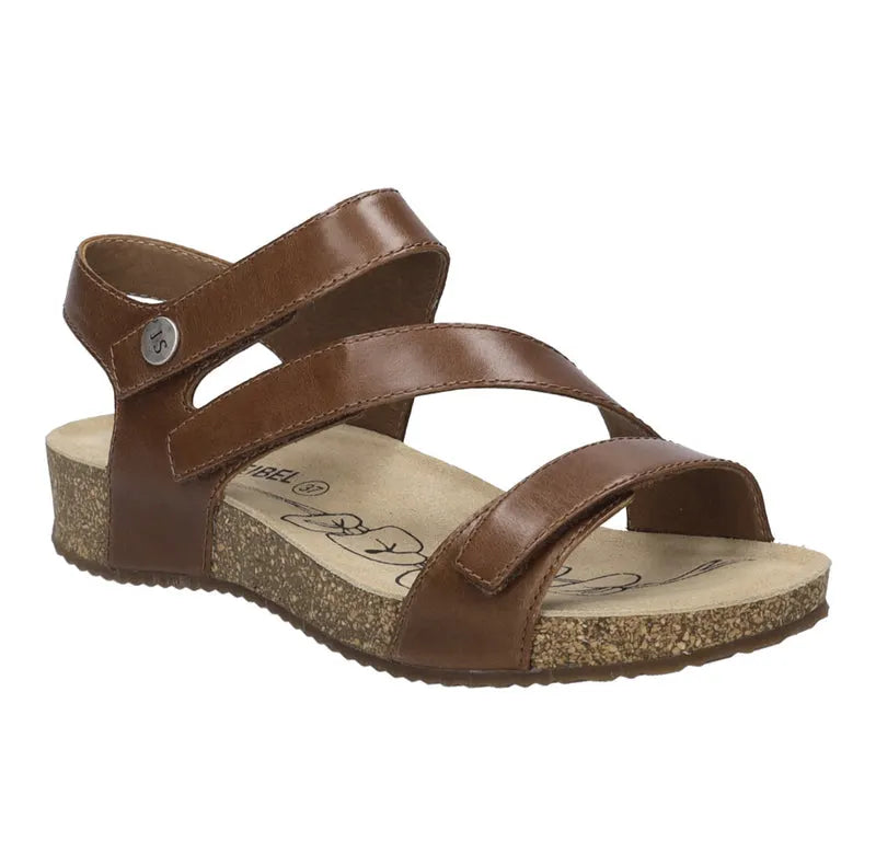 Josef Seibel Women's Tonga 25 Leather Strap Sandals Camel