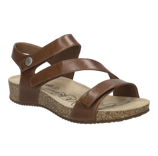 Josef Seibel Women's Tonga 25 Leather Strap Sandals Camel