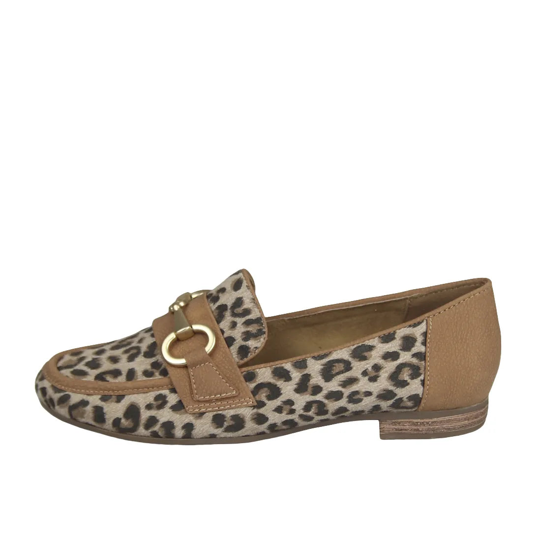 Jana Women's 8-24265-44 Softline Textile Loafer Leopard Print