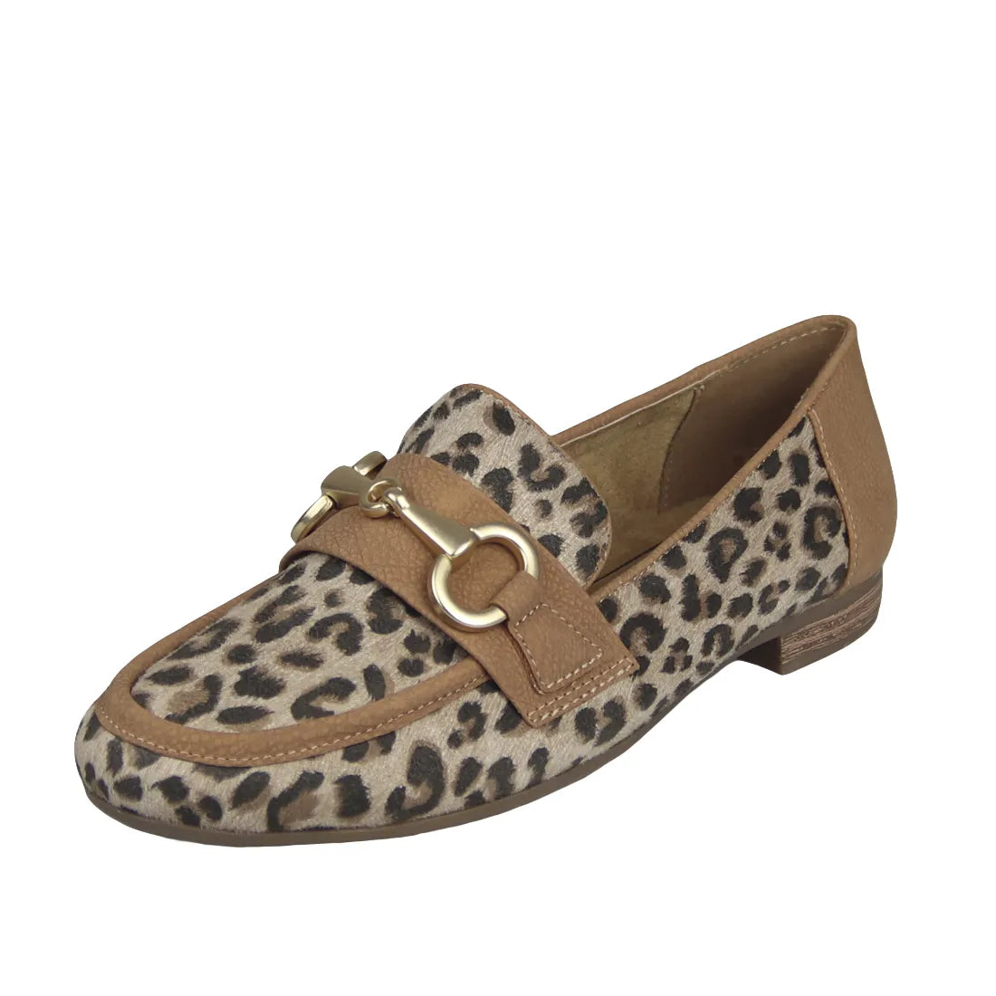 Jana Women's 8-24265-44 Softline Textile Loafer Leopard Print