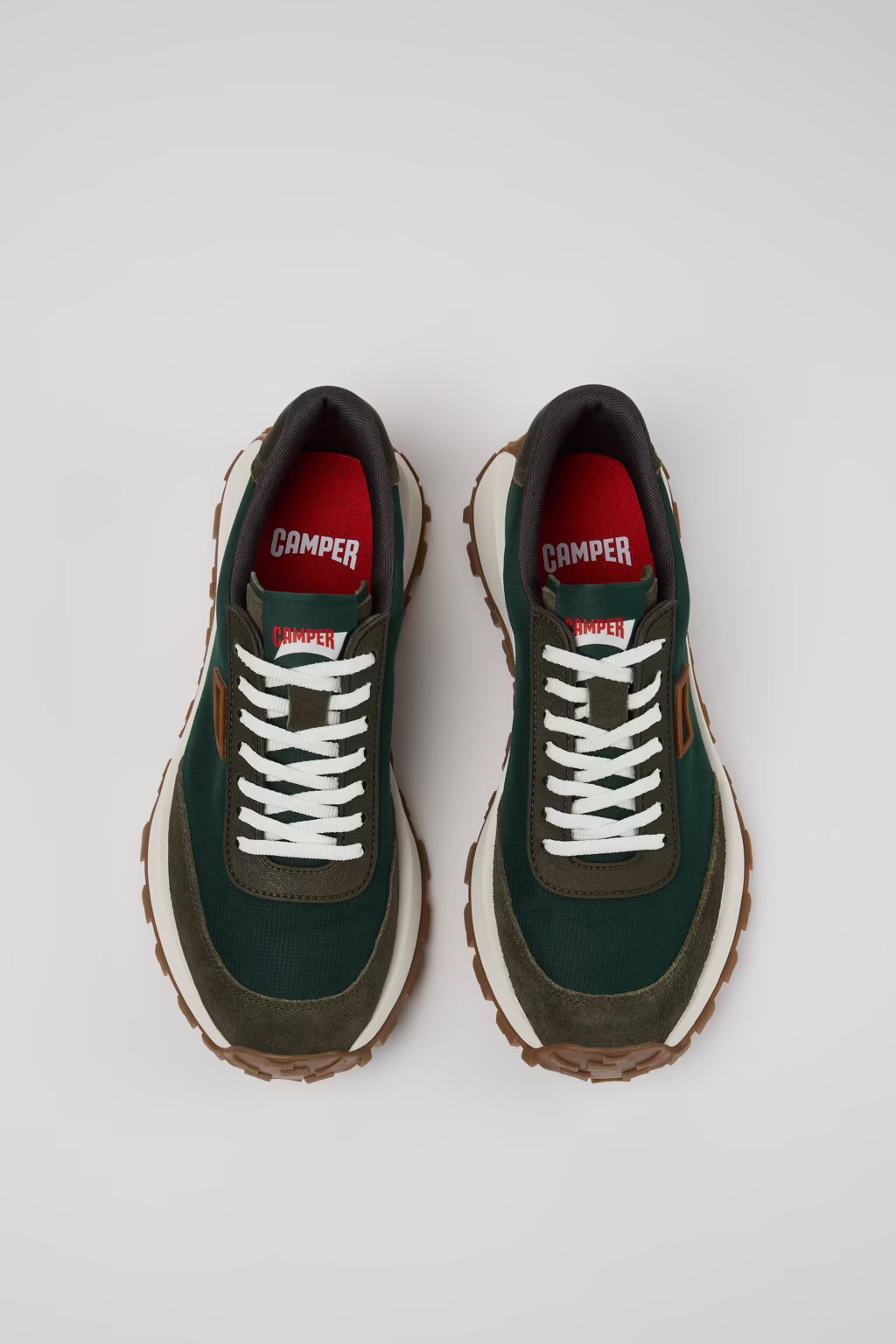 Camper Men's K100864-045 Drift Trail Textile Nubuck Sneakers Green