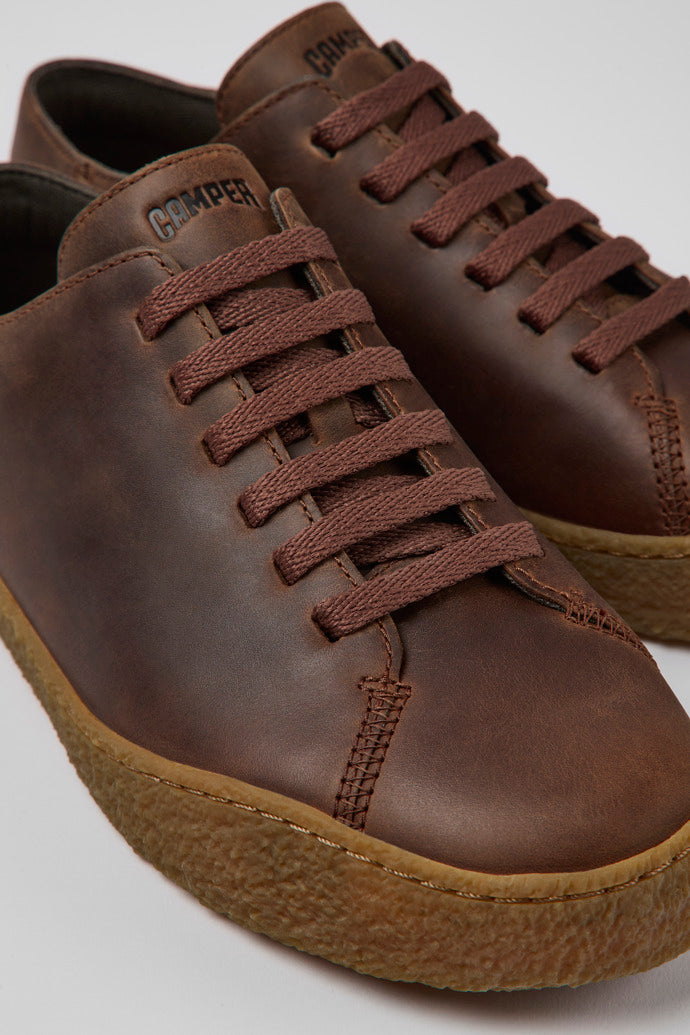 Camper Men's K100927 Peu Leather Casual Sneakers Brown