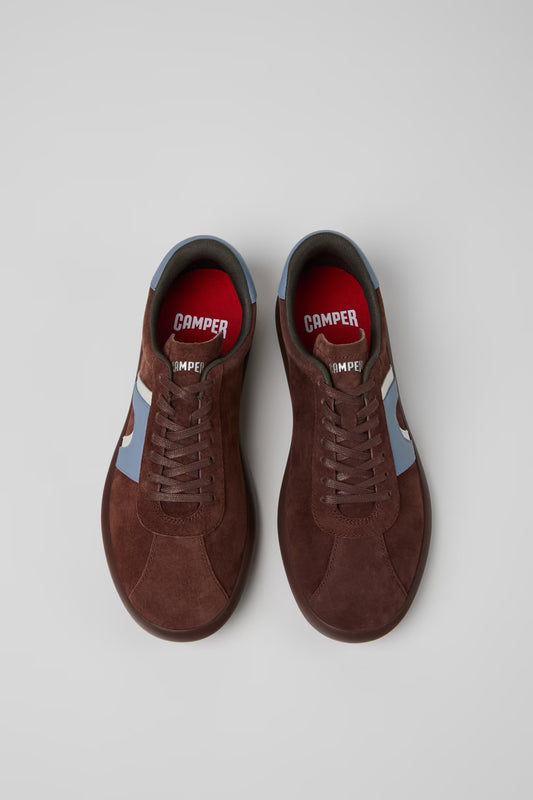Camper Men's K100937-024 Pelotas Soller Nubuck Leather Sneakers Brown