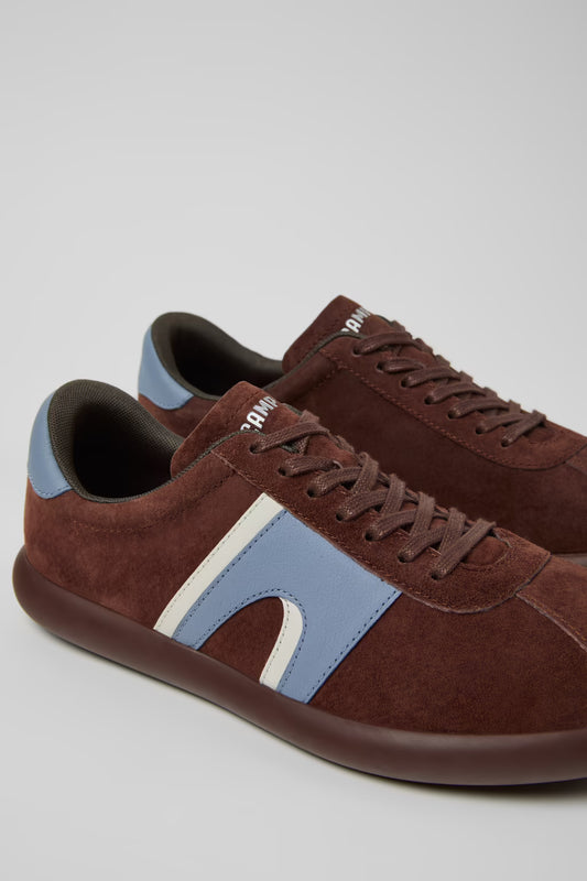 Camper Men's K100937-024 Pelotas Soller Nubuck Leather Sneakers Brown