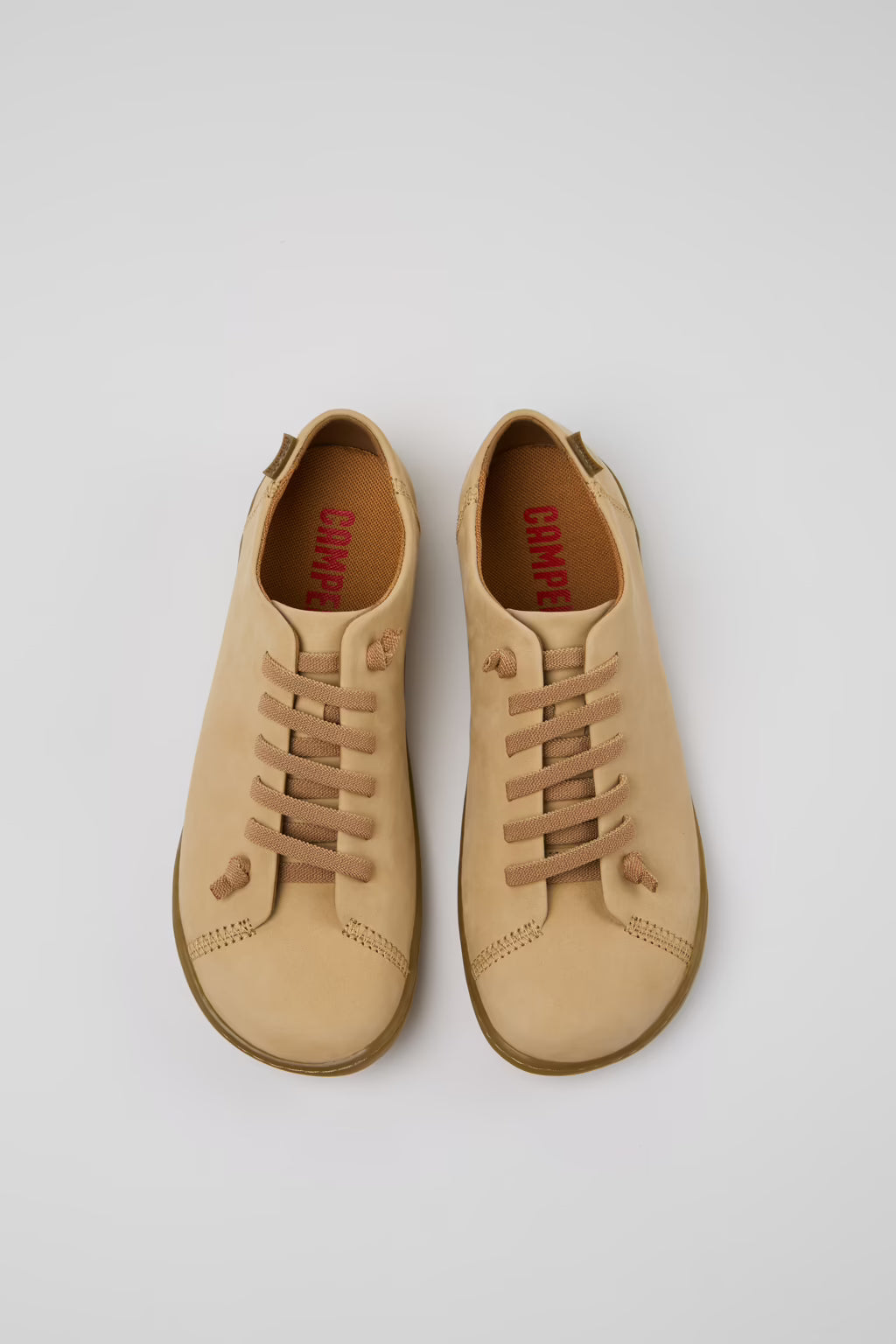 Camper Women's K200514 Peu Leather Sneakers Beige