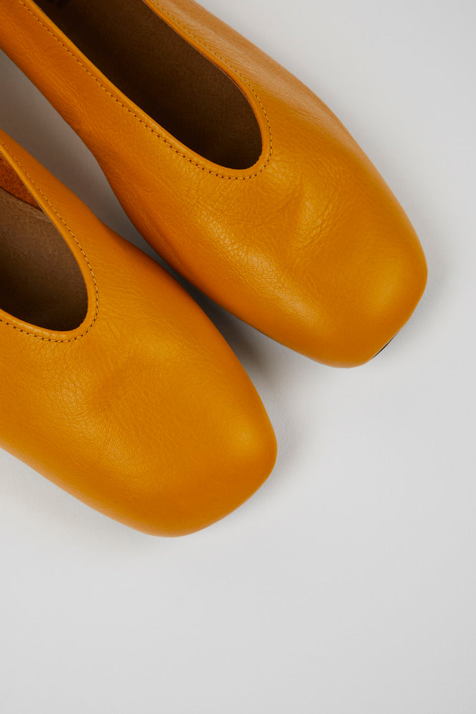 Camper Women's K201253 Casi Myra Leather Ballerina Shoes Orange