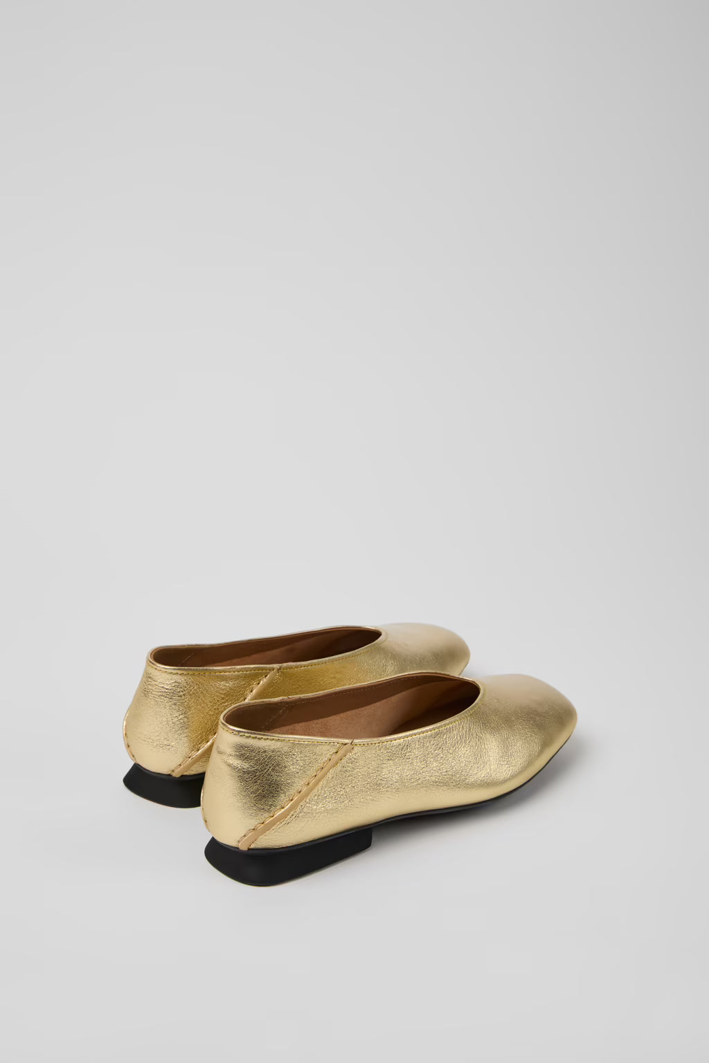 Camper Women's K201253-059 Casi Myra Leather Ballerina Shoes Yellow / Gold