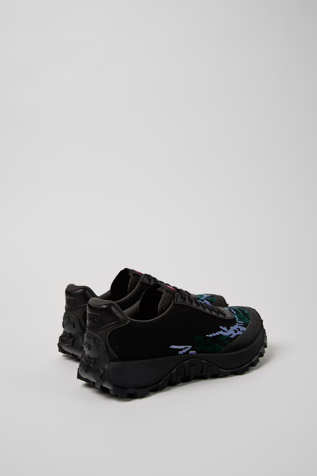 Camper Women's K201462 Drift Trail Textile Leather Sneakers Black Multi