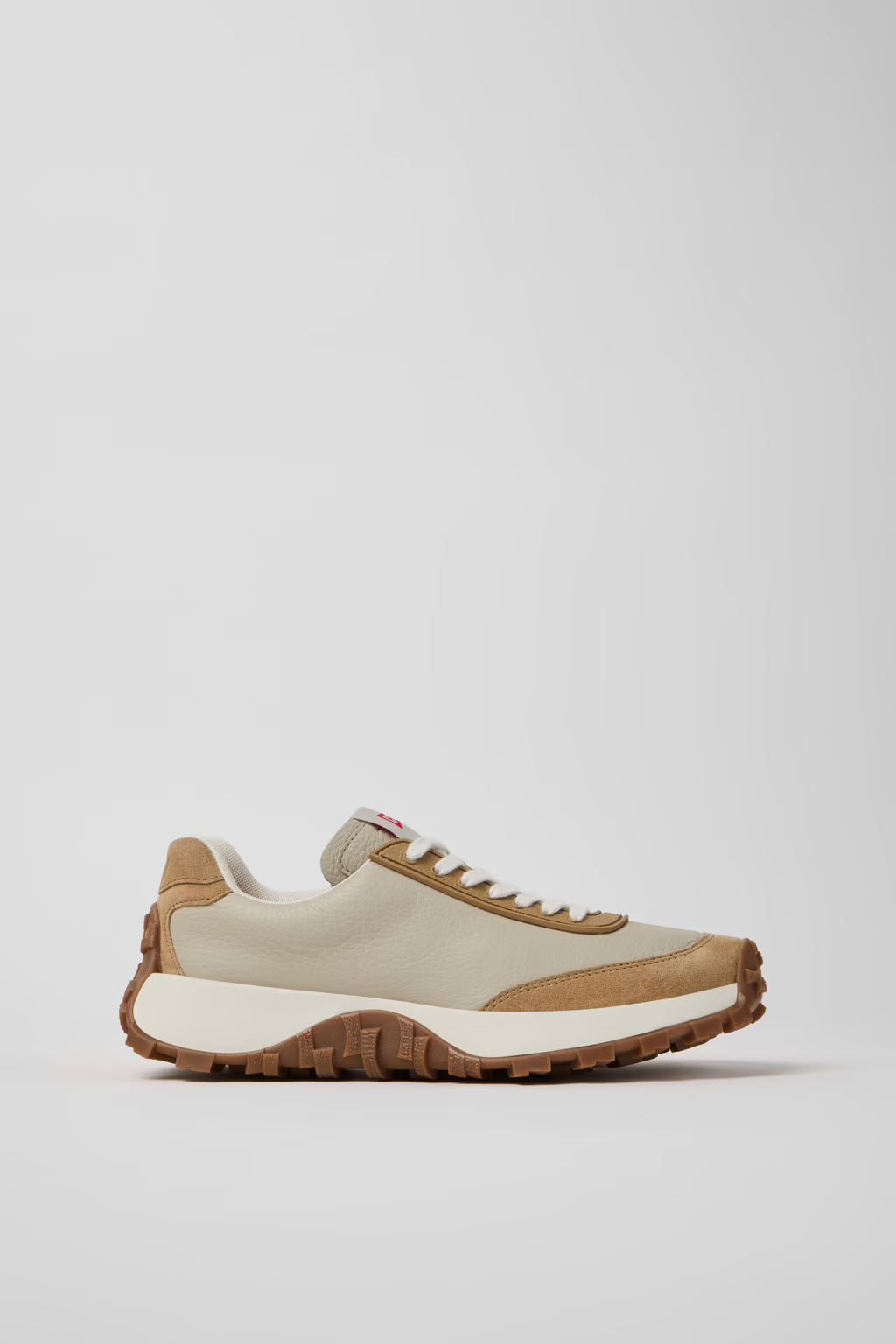 Camper Women's K201586-022 Drift Trail Leather Sneakers Beige / Brown