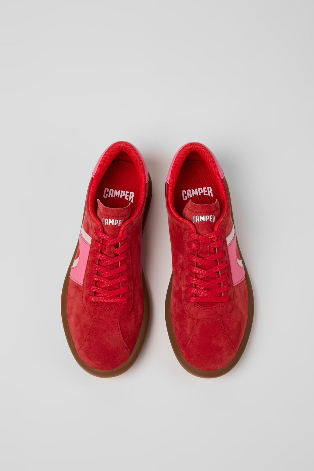 Camper Women's K201608-029 Pelotas Leather Sneakers Red / Pink