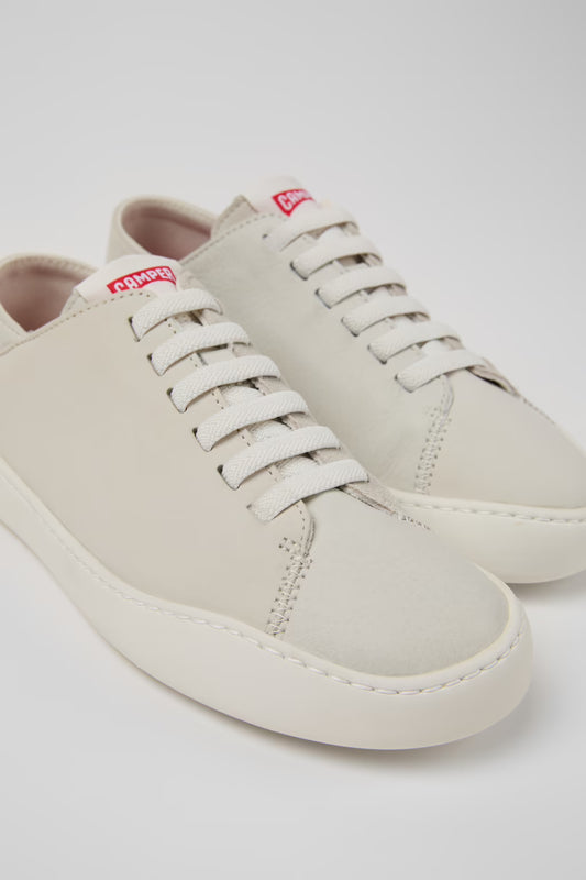 Camper Women's K201670 Twins Nubuck Leather Sneakers Multi White